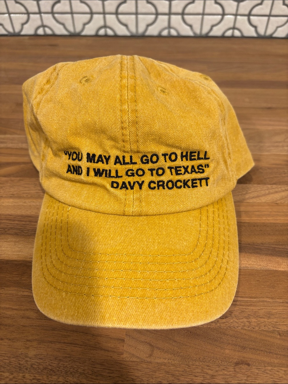 Davy Crockett Quote Dad Hat - Texas